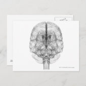 Wireframe van de hersenen briefkaart (Voorkant / Achterkant)