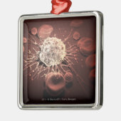 Wireframe van kankercellen metalen ornament (Links)
