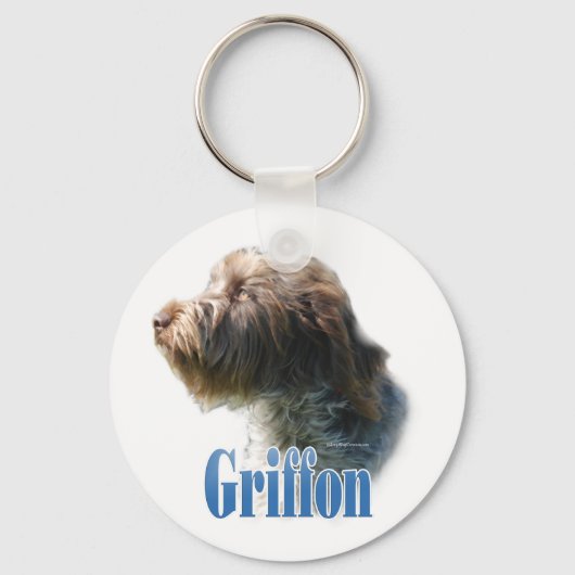 Wirehaated Pointing Griffon Name Sleutelhanger (Voorkant)