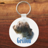 Wirehaated Pointing Griffon Name Sleutelhanger (Voorkant)