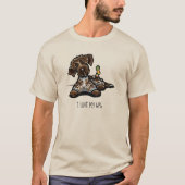 Wirehaated Pointing Griffon op maat T-shirt (Voorkant)