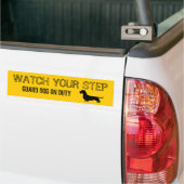 Wirehaered Dachshund Bekijk je stap Bumpersticker (Op Truck)