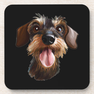 Wirehaered Dachshund Bier Onderzetter