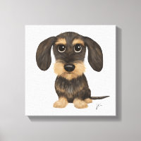 Wirehaered Dachshund | Cute Cartoon Dog Teckel