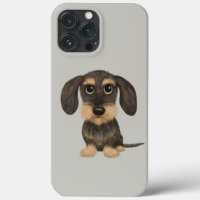 Wirehaered Dachshund | Cute Cartoon Dog Teckel