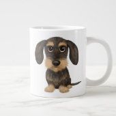 Wirehaered Dachshund | Cute Cartoon Dog Teckel Grote Koffiekop (Rechts)