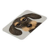 Wirehaered Dachshund | Cute Cartoon Dog Teckel Magneet (Linkerzijde)