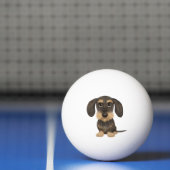 Wirehaered Dachshund | Cute Cartoon Dog Teckel Pingpongbal (Net)