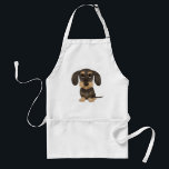 Wirehaered Dachshund | Cute Cartoon Dog Teckel Standaard Schort<br><div class="desc">A fun BBQ apron for wire haired Dachshund lovers. Wild boar and tan colored Teckel. Visit Jenn's Doodle World for even more accessories for home and office with this funny dog and more original wiener dog designs.</div>