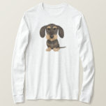 Wirehaered Dachshund | Cute Cartoon Dog Teckel T-shirt<br><div class="desc">Schattigee Teckel Cartoon Dog Shirt. Wirehaired wilde zwijnen en tan gekleurde Teckel. Maakt een geweldig cadeau voor draadhaar wiener hondenliefhebbers!</div>