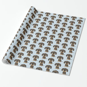 Wirehaered Dachshund   Cute Teckel Dog Pattered Cadeaupapier
