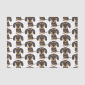 Wirehaered Dachshund | Cute Teckel Dog Pattered Tissuepapier (Voorkant)