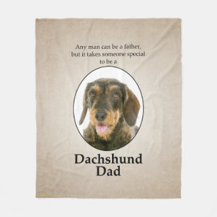 Wirehaered Dachshund Dad Fleece Blanket
