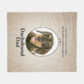 Wirehaered Dachshund Dad Fleece Blanket (Voorkant (Horizontaal))