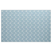 Wirehaered Dachshund Dog Silhouettes Pattern Blue Stof (Yard (91,4 cm))