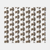Wirehaered Dachshund Dogs Pattern Cute Teckel Fleece Deken (Voorkant (Horizontaal))