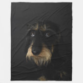 Wirehaered Dachshund Fleece Deken (Voorkant)
