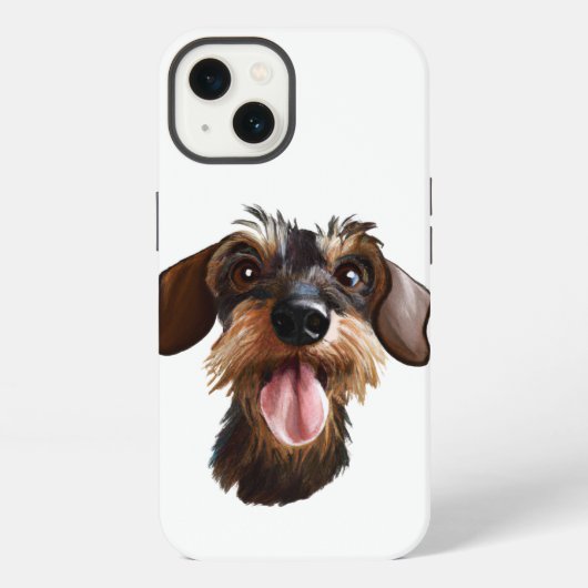 Wirehaered Dachshund iPhone Hoesje (Achterkant)