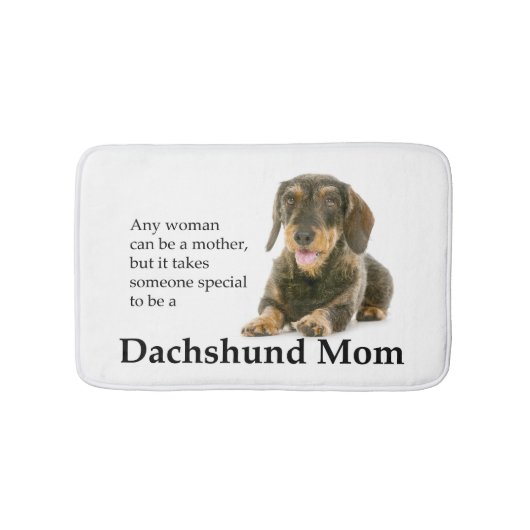 Wirehaered Dachshund Mam Bath Mat (Voorkant)