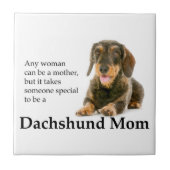 Wirehaered Dachshund Mam Tile Tegeltje (Voorkant)