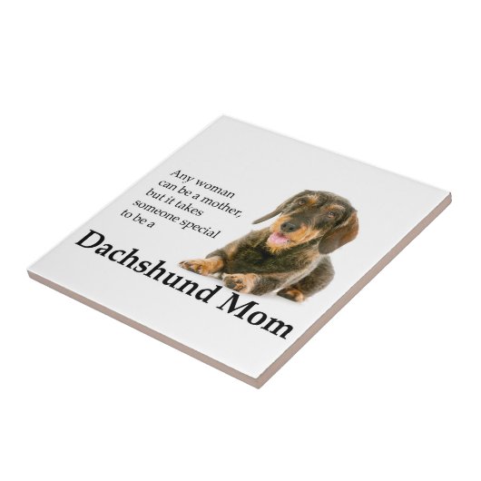 Wirehaered Dachshund Mam Tile Tegeltje (Zijkant)