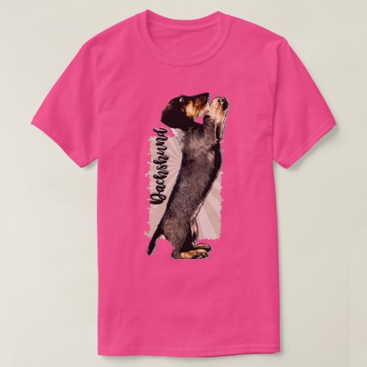 Wirehaered Dachshund puppy T-shirt (Design voorkant)