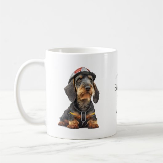 Wirehaered Dachshund Rescuer Koffiemok (Links)
