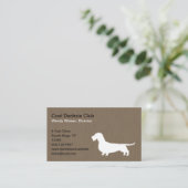 Wirehaered Dachshund Silhouette | Pet Wiener Dog Visitekaartje (Staand voorkant)