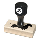 Wirehaered Dachshund Silhouette | Wiener Dog Rubberstempel (Stempel)