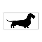 Wirehaered Dachshund Silhouette | Wiener Dog Rubberstempel (Afrduk)