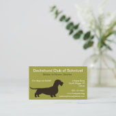 Wirehaered Dachshund Silhouette | Wiener Dog Visitekaartje (Staand voorkant)