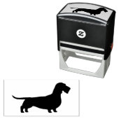 Wirehaered Dachshund Silhouette | Wiener Dog Zelfinktende Stempel (In situ)
