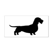 Wirehaered Dachshund Silhouette | Wiener Dog Zelfinktende Stempel (Design)