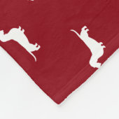 Wirehaered Dachshund Silhouettes | Wiener Dogs Fleece Deken (Hoek)