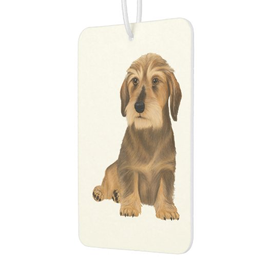 Wirehaered Dachshund Sitting Dog Luchtverfrisser (Links)