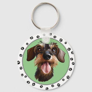 Wirehaered Dachshund Sleutelhanger