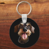 Wirehaered Dachshund Sleutelhanger (Voorkant)