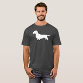 Wirehaered Dachshund | Wiener Dog Silhouette T-shirt (Voorkant volledig)