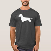 Wirehaered Dachshund | Wiener Dog Silhouette T-shirt (Voorkant)