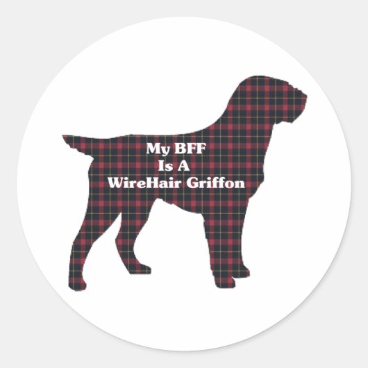 Wirehaered Pointing Griffon BFF Sticker (Voorkant)