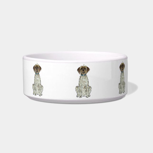 Wirehaered Pointing Griffon Dog Bowl Voerbakje (Voorkant)