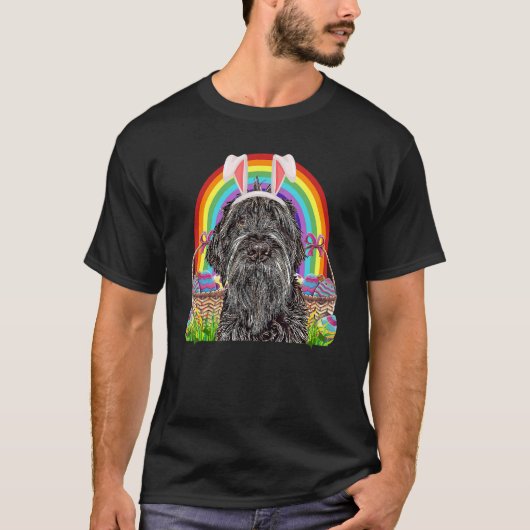 Wirehaered Pointing Griffon Dog Easter Bunny Egg H T-shirt (Voorkant)
