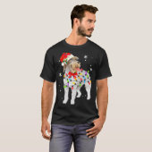 Wirehaered Pointing Griffon Dog Kerstmis Mam T-shirt (Voorkant volledig)