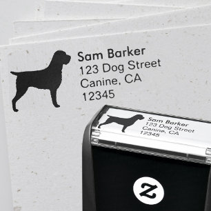 Wirehaered Pointing Griffon Dog Return Address Zelfinktende Stempel