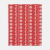 Wirehaered Pointing Griffon Dogs-kerstpatroon Fleece Deken (Voorkant)