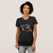 Wirehaered Pointing Griffon Flag T-shirt (Voorkant volledig)