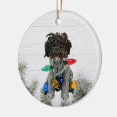 Wirehaered Pointing Griffon keramisch siermiddel Ornament (Links)