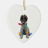 Wirehaered Pointing Griffon keramisch siermiddel Ornament (Rechts)