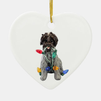 Wirehaered Pointing Griffon keramisch siermiddel Ornament