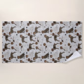 Wirehaered Pointing Griffon Paws en Botten Strandlaken (Voorkant)